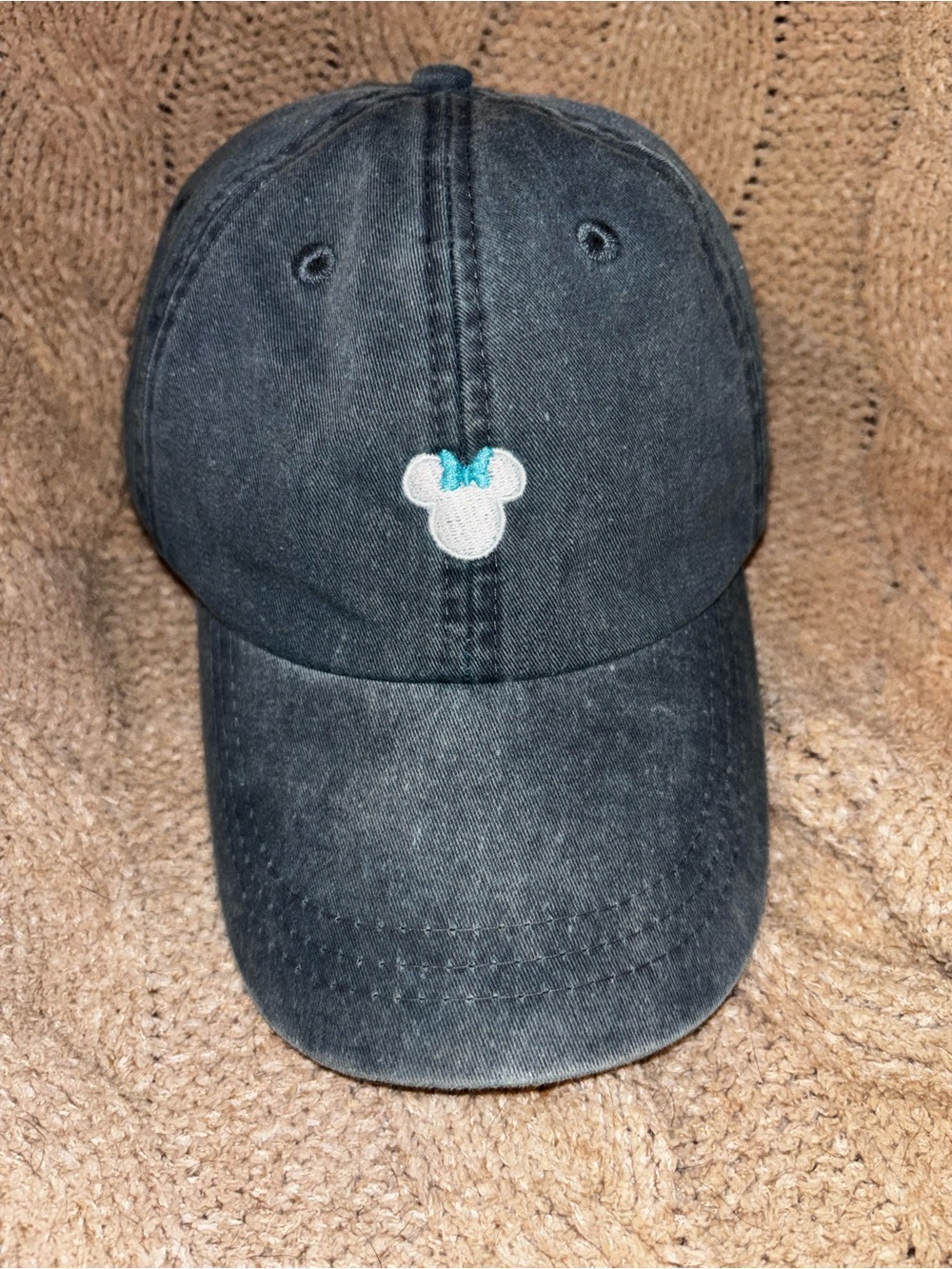 Disney Minnie Mouse Blue Brushed Dad Cap Adams Headwear 100% cotton